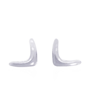 U-Shaped Tooth Gem 18K White Gold | Luxury Tooth Jewelry 5 & 8 mm