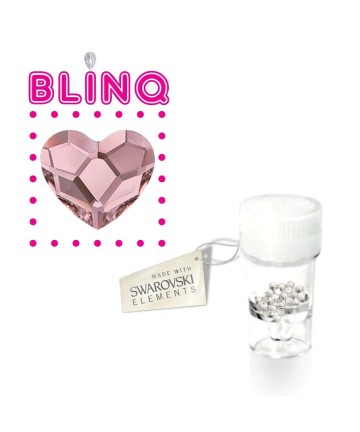 Swarovski Heart Soft Pink Tooth Crystals 1pcs - toothgems