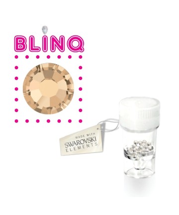 Swarovski tooth gems - dental jewels - Gold silk Pannacotta