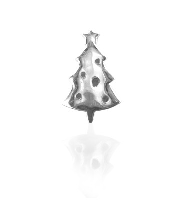 Gouden Tooth gem kerstboom - 18 kt tandsieraad in geel goud