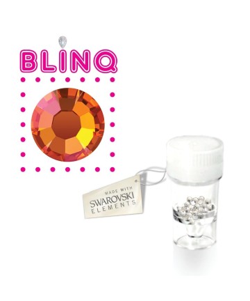 Swarovski tandkristallen - Oranje aurora kristal met een prachtige schittering.
