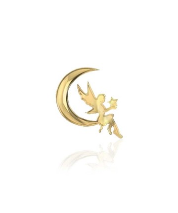 Zahnschmuck Fee auf der Mond 18kt Gold - tooth gems