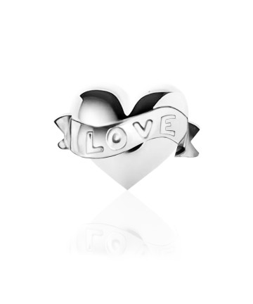 Zahnschmuck Herz "LOVE" - 18kt Weissgold