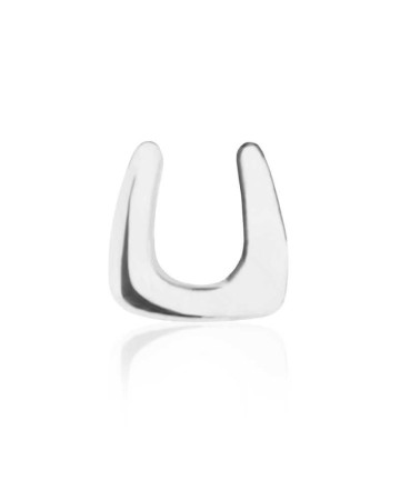 U-förmiger Tooth Gem aus 18K Weißgold | Luxuriöser Zahnschmuck 5 & 8 mm