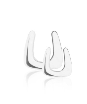 U-Vorm Tooth Gem 18K Witgoud | Luxe Gouden Tandsieraad 5 & 8 mm