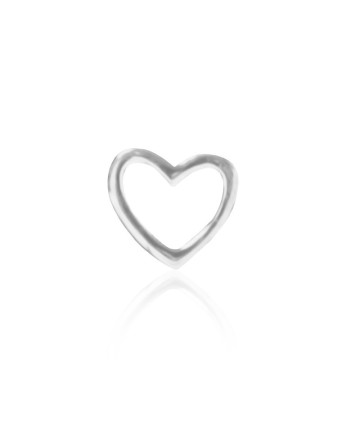 White Gold Tooth Gem 18ct – Hollow Heart – Open Heart Gem