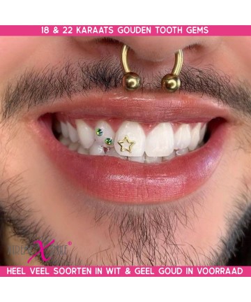 Zahnschmuck Weißgold Stern Kontur – Tooth Gem