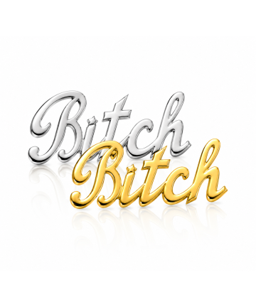 18 Karaats gouden tooth gem Bitch - Goud / Wit Goud