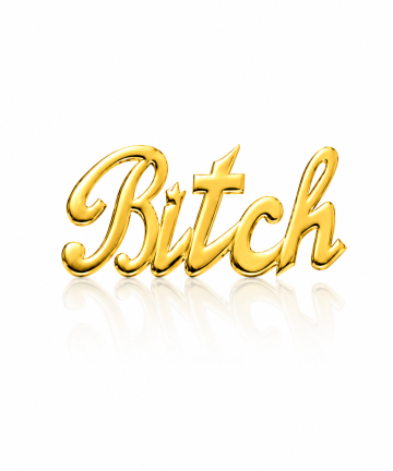 (White) Gold Tooth Gem 18ct - Bitch - Worldwide shipping