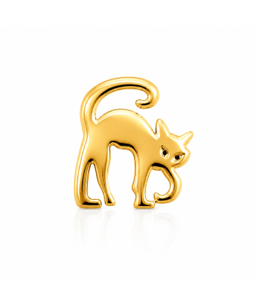 Gold-Zahnschmuck / Goldschmuck 18 karat Katze ist aus massivem Gold gefertigt.